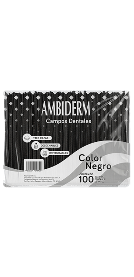 Baberos Dentales negros | Ambiderm | EWAFRA